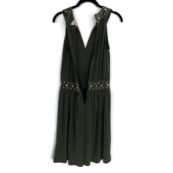 Michael Kors Gold Studded Dress Green XS - Picture 5 of 16